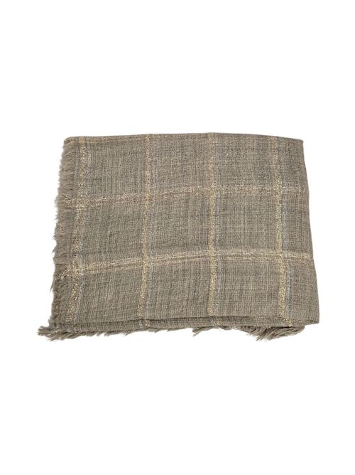 sciarpa donna lurex check beige Gaynor Bongard | LIVIABEIGE